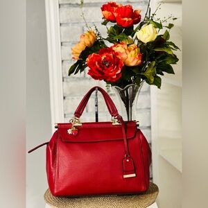 NWT VInce Camuto Elegant Red Leather Handbag
